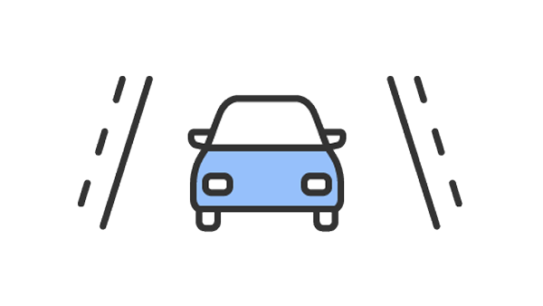 ETCゲートを通過する車のイメージ図
